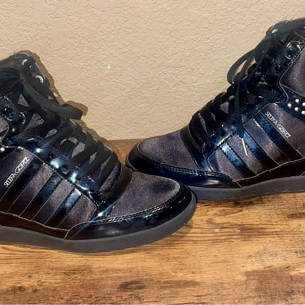 adidas Women's Black High-Top Wedge Sneakers - Picture 2 of 6